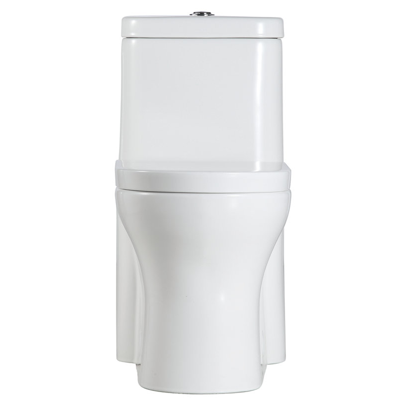 Fine Fixtures DualFlush Elongated OnePiece Toilet with High